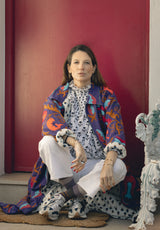 Chaqueta kaftan morado