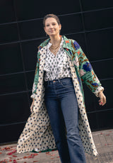 Chaqueta kaftan verde