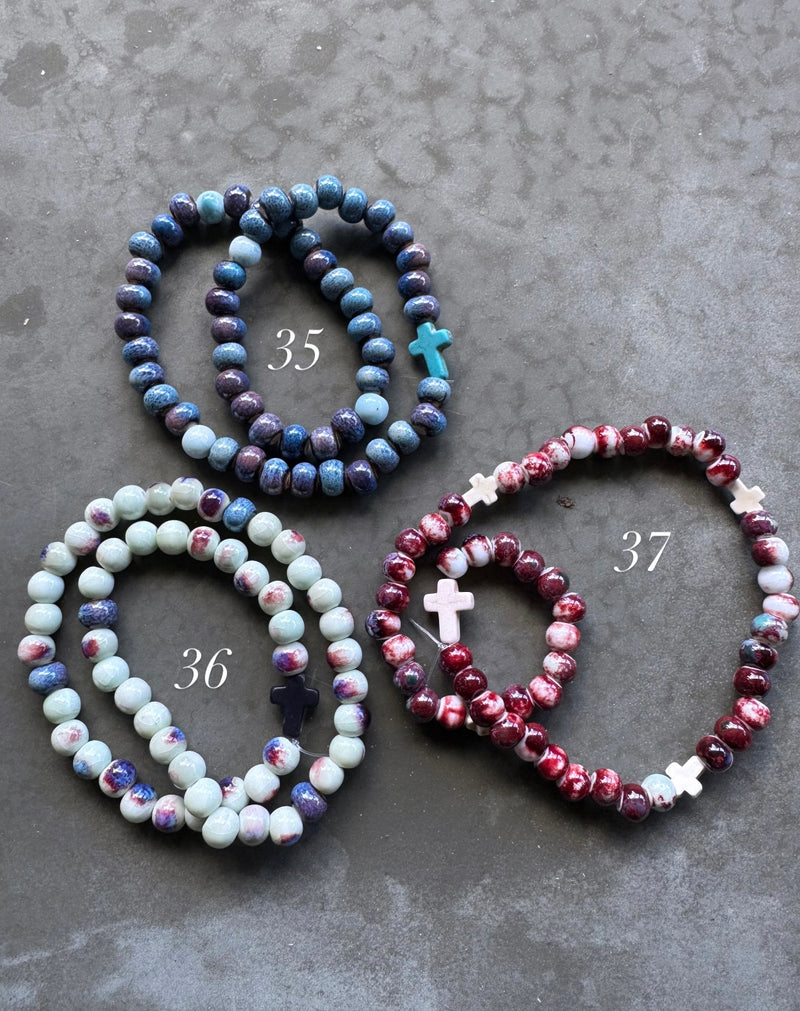 Pulsera Rosario Cerámica Muñeca grande