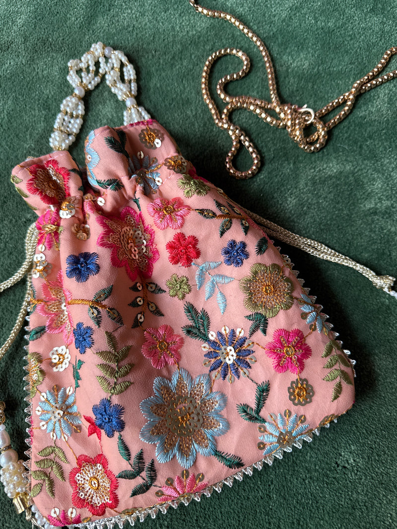 Bolso Hojitas salmón