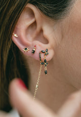Pendientes estrella brilli negro