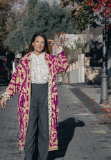 Chaqueta kaftan buganvilla