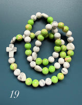 Rosario pulsera collar piedra natural