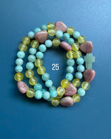 Rosario pulsera collar piedra niño