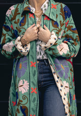 Chaqueta kaftan verde