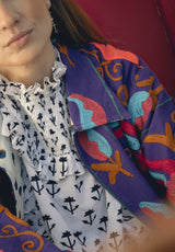 Chaqueta kaftan morado