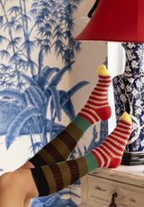 Calcetines rayas amarillo