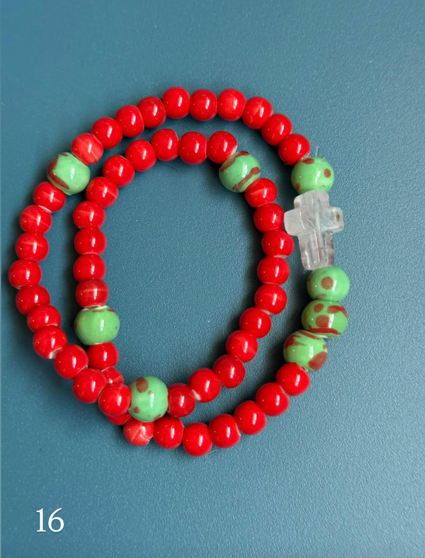Pulsera Rosario Cerámica dos vueltas