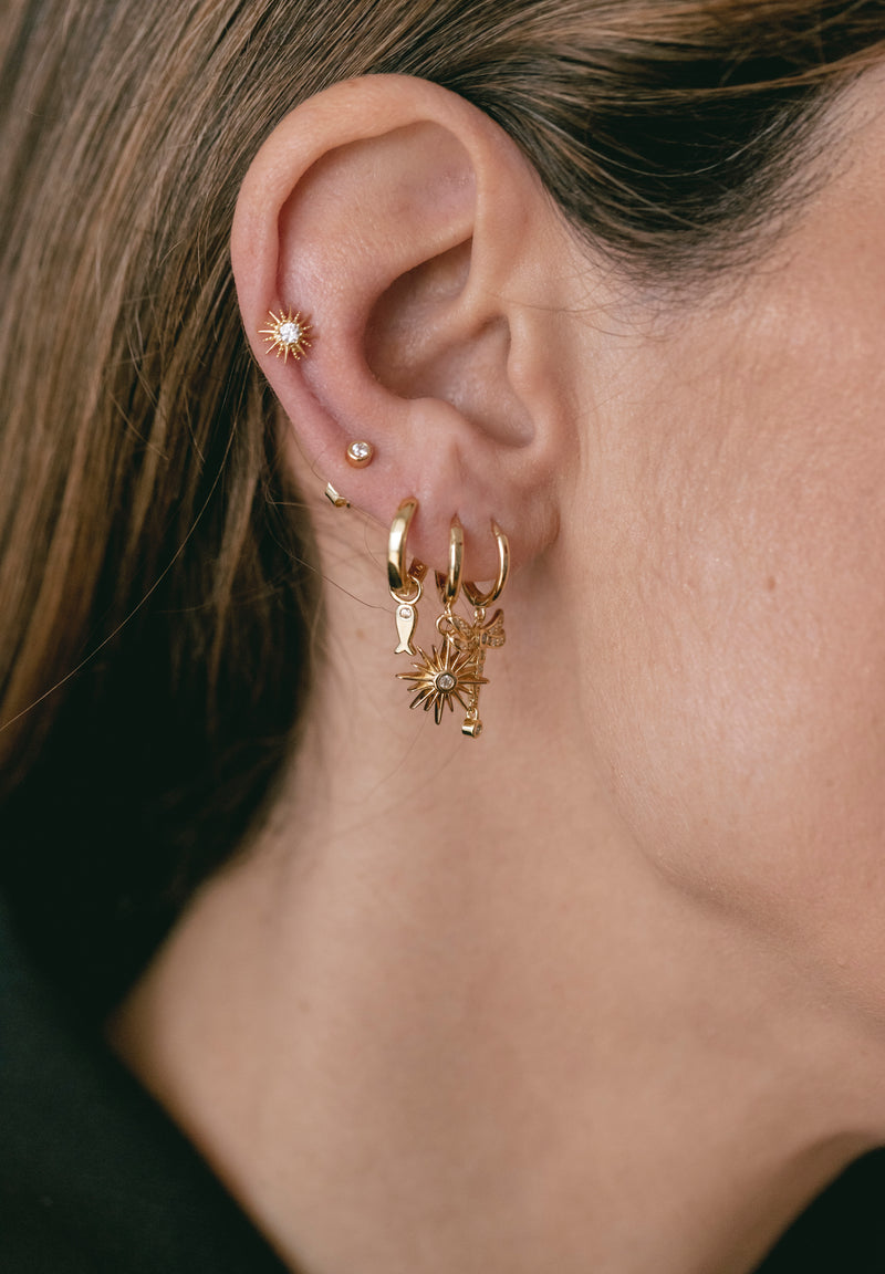 Pendientes brillante pequeño