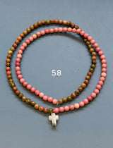 Collar / pulsera piedras cruz