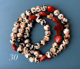 Rosario Collar 3 Vueltas Piedras Naturales hecho a mano