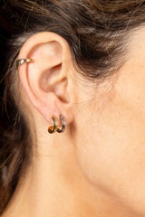 Aros dobles finos Dorado/Plata