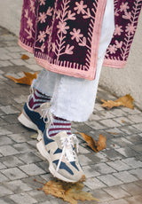 Calcetines rayas rosa claro