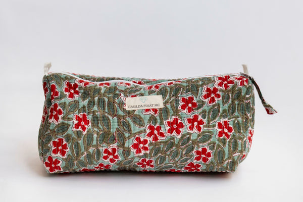 Neceser estampado Flor Roja XL