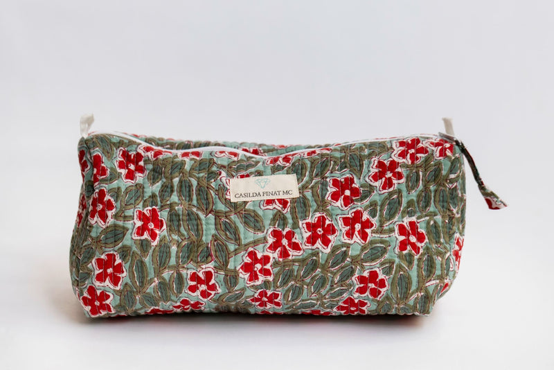 Neceser estampado Flor Roja XL