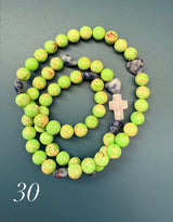 Rosario pulsera collar piedra natural