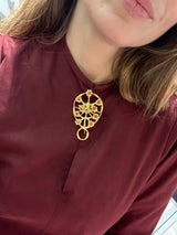 Broche Araña Burdeos