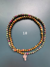 Collar / pulsera piedras cruz