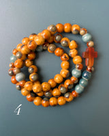 Rosario Cerámica pulsera/collar 3 vueltas hecho a mano