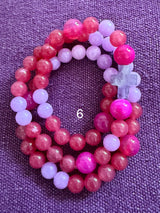 Rosario pulsera collar piedra redonda