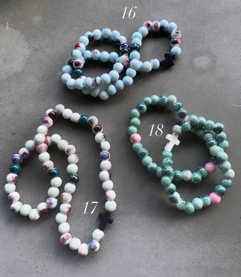 Pulsera Rosario Cerámica Muñeca grande