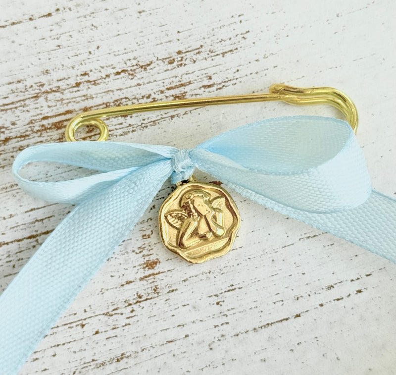 Imperdible Niño Ángel de la Guarda Dorado