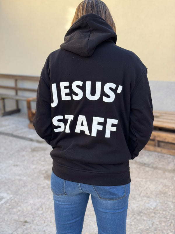 Sudadera Anawim Jesus staff negra capucha