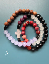 Rosario pulsera collar piedra natural