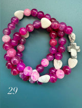 Rosario pulsera collar piedra natural