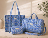 Neceser estampado flor azul