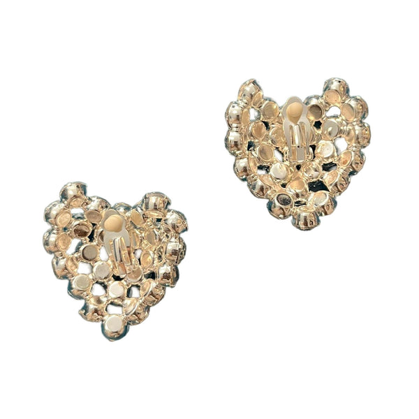 Pendientes Corazón Cristal Clip