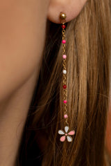 Pendientes Flor Rosa