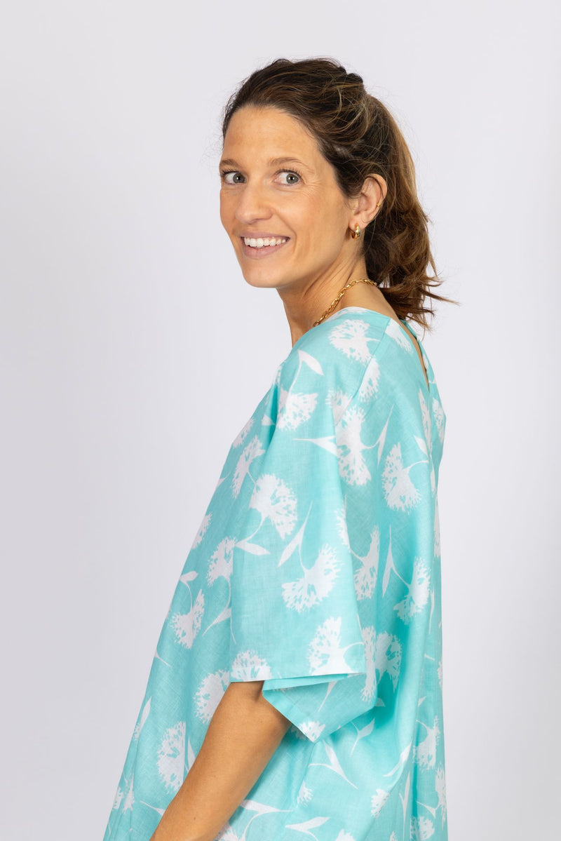 Vestido Caftán Verdeagua