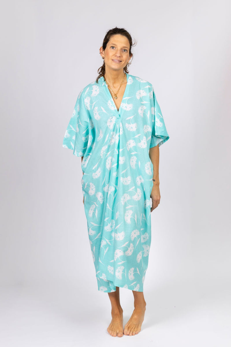 Vestido Caftán Verdeagua