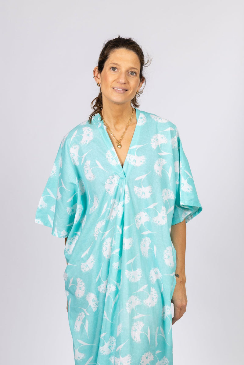 Vestido Caftán Verdeagua