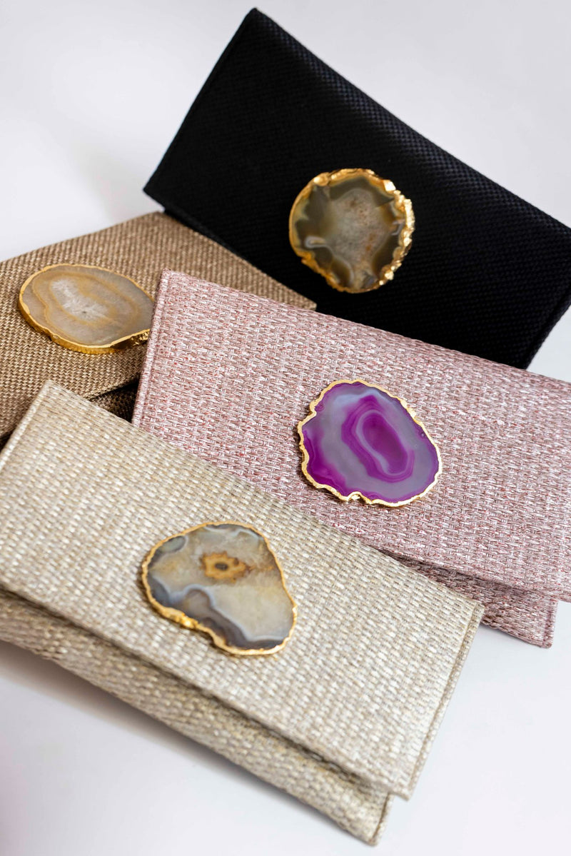 Bolso yute dorado metalizado