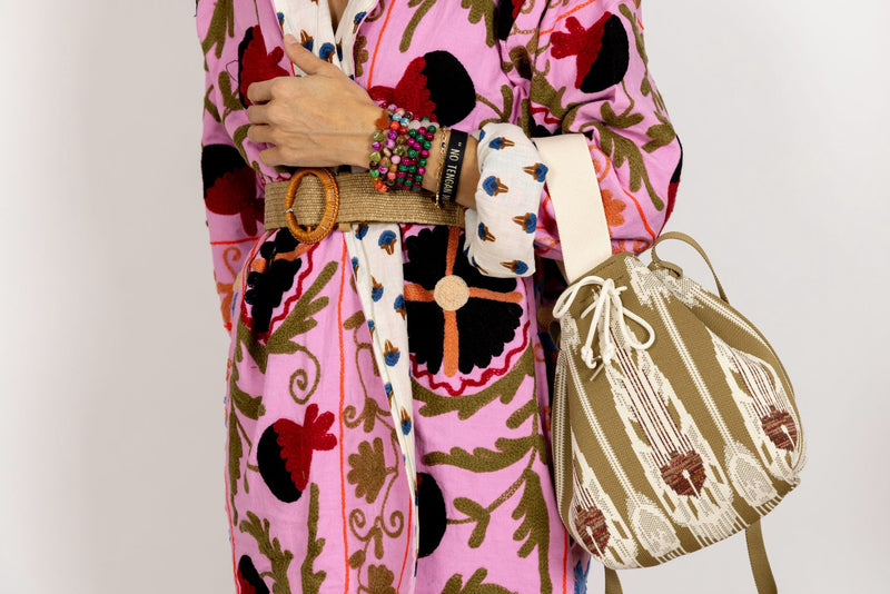 Bolso étnico marrón