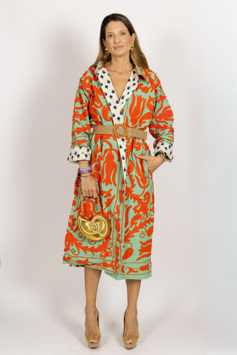 Chaqueta naranja/verde