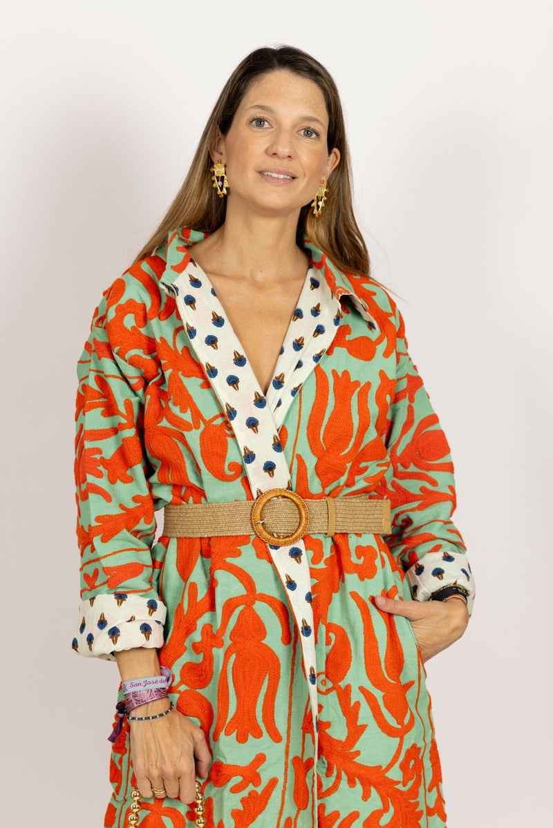 Chaqueta naranja/verde