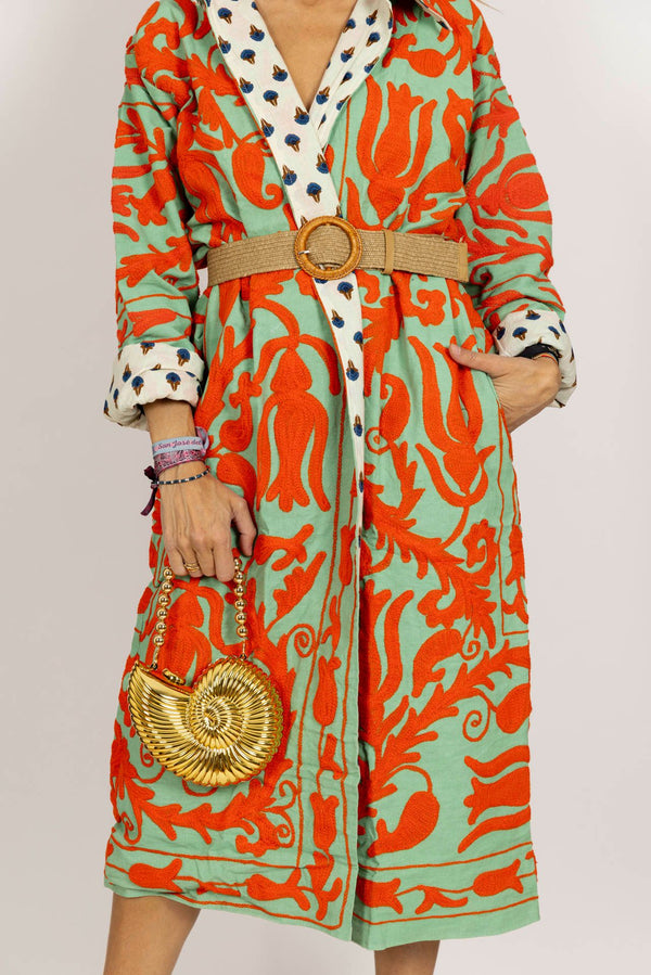 Chaqueta naranja/verde