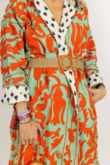 Chaqueta naranja/verde
