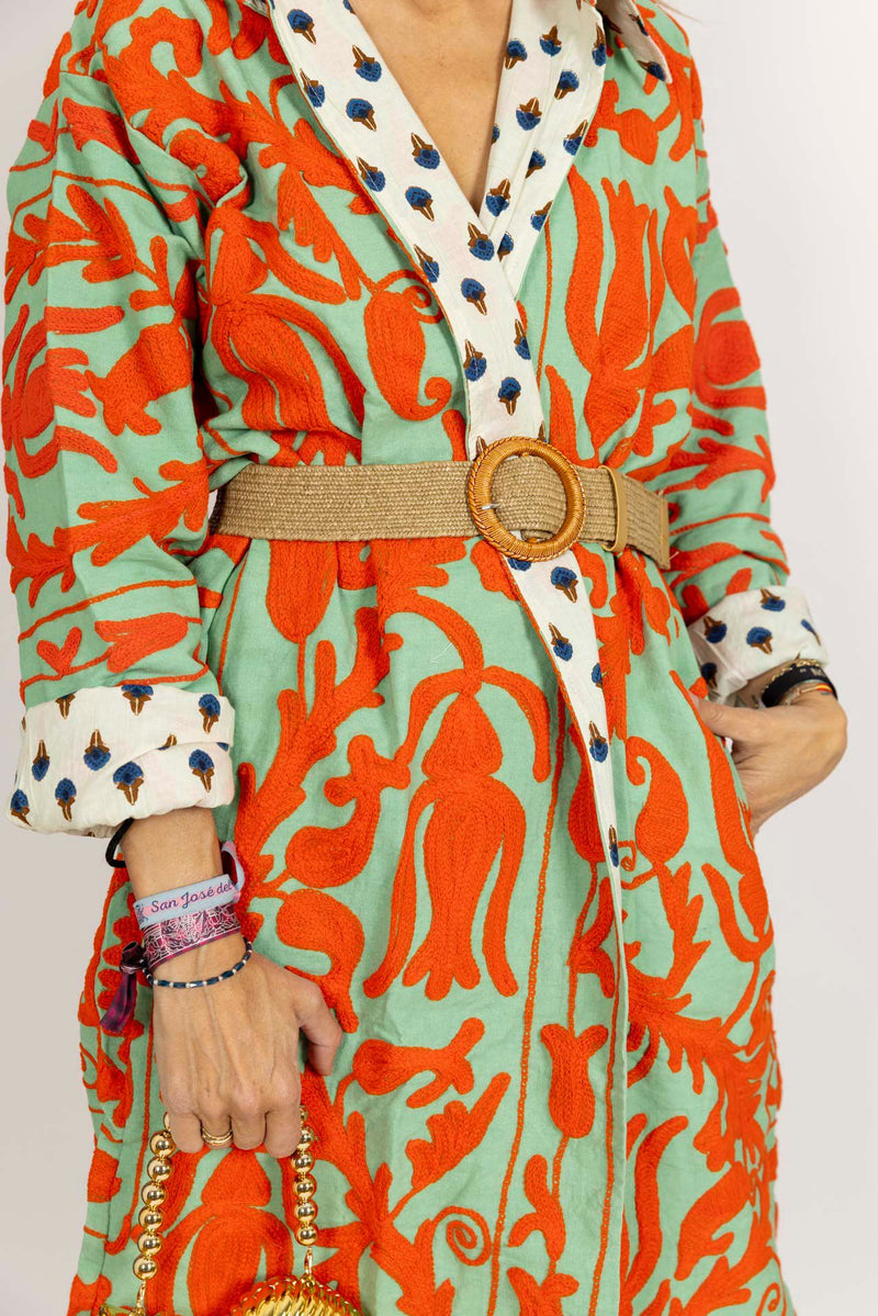 Chaqueta naranja/verde