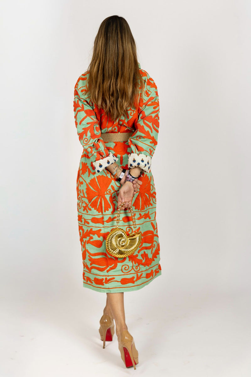 Chaqueta naranja/verde