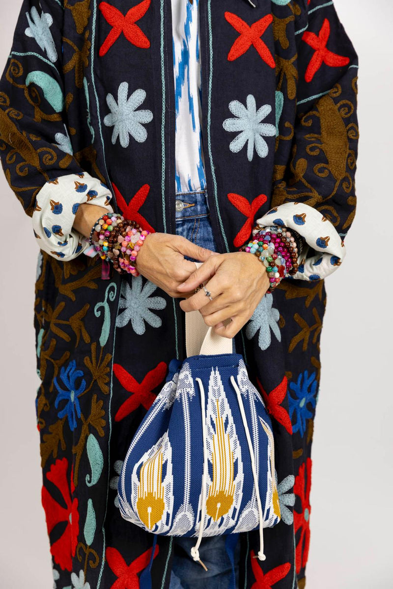 Bolso étnico azul