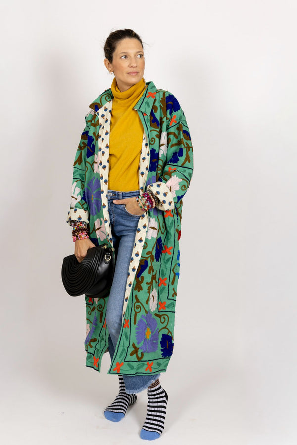 Chaqueta verde agua