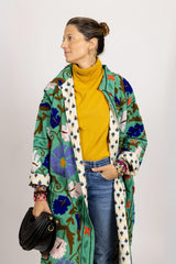 Chaqueta verde agua