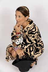 Chaqueta beige/negro