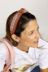 Diadema nudo teja