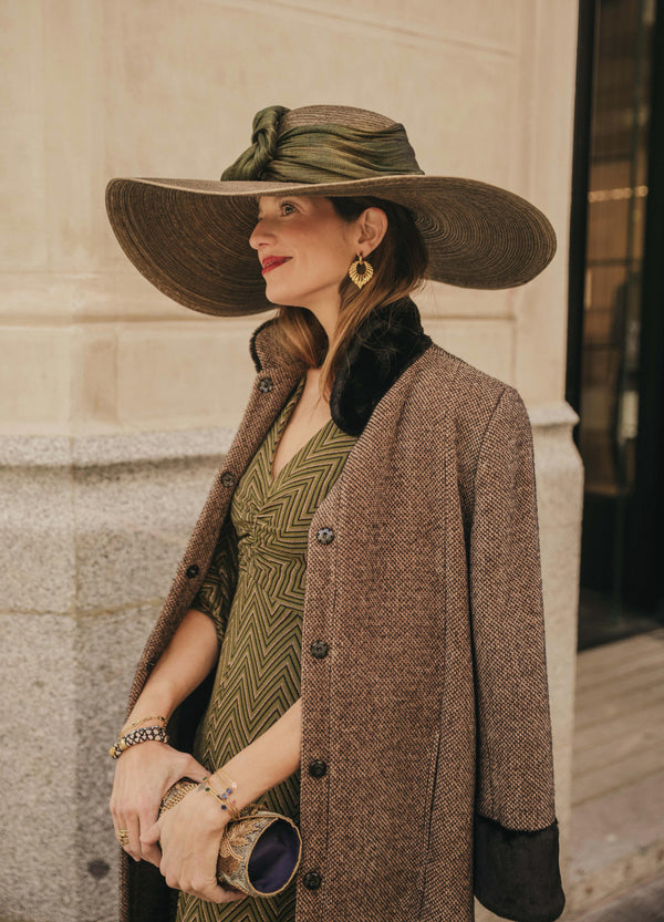 Bolso yute joya azul