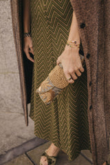 Bolso yute joya azul